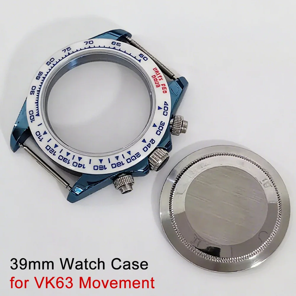 para-caja-vk63-de-39mm-carcasa-de-acero-inoxidable-con-cristal-de-zafiro-compatible-con-esfera-de-295mm-caja-de-reloj-blanca-y-azul-de-repuesto-para-movimiento-vk63