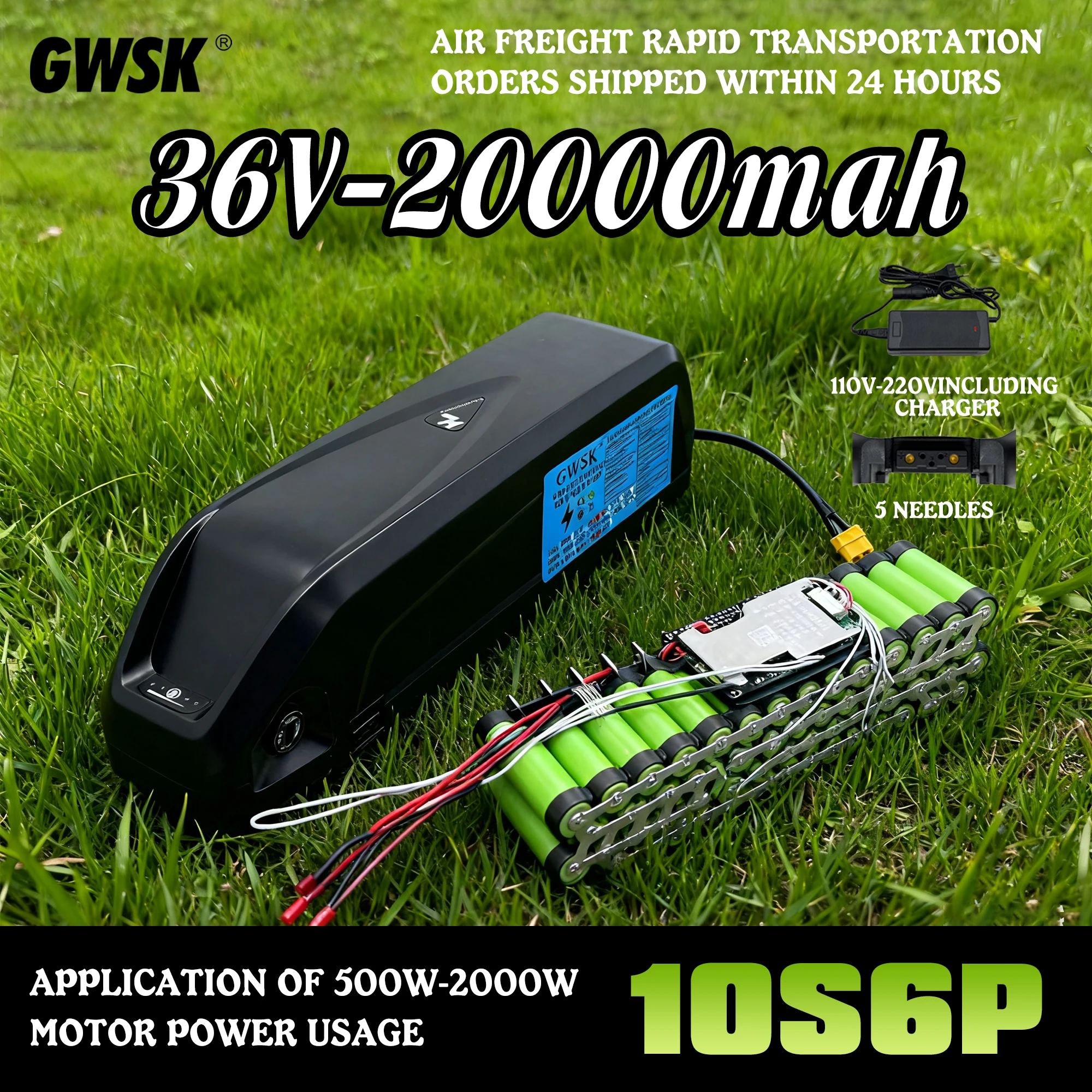 

5-pin 36V20AH Hailong 18650 battery, 100% brand new, sufficient capacity, air freight transportation, quality worth purchasing