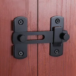 Sliding Barn Door Latch for Locking Sliding 90 Degree Right Angle Door Lock Gate Bolt Wine Cabinet Closet Window Door Lock Plug