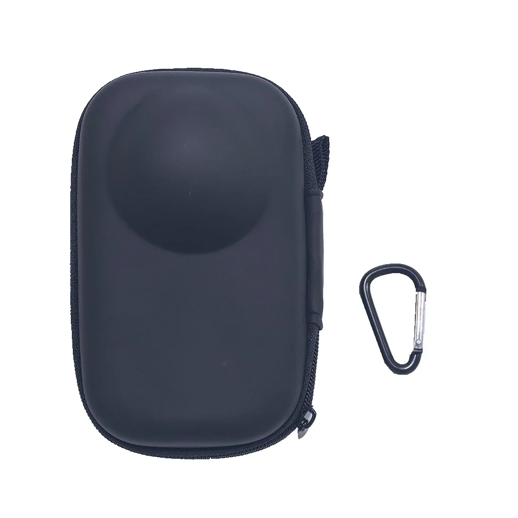 Hard EVA Case for Insta360 X6 Shockproof Crush Resistant Scratch Proof with Carabiner Clip Lightweight Portable Travel Bag