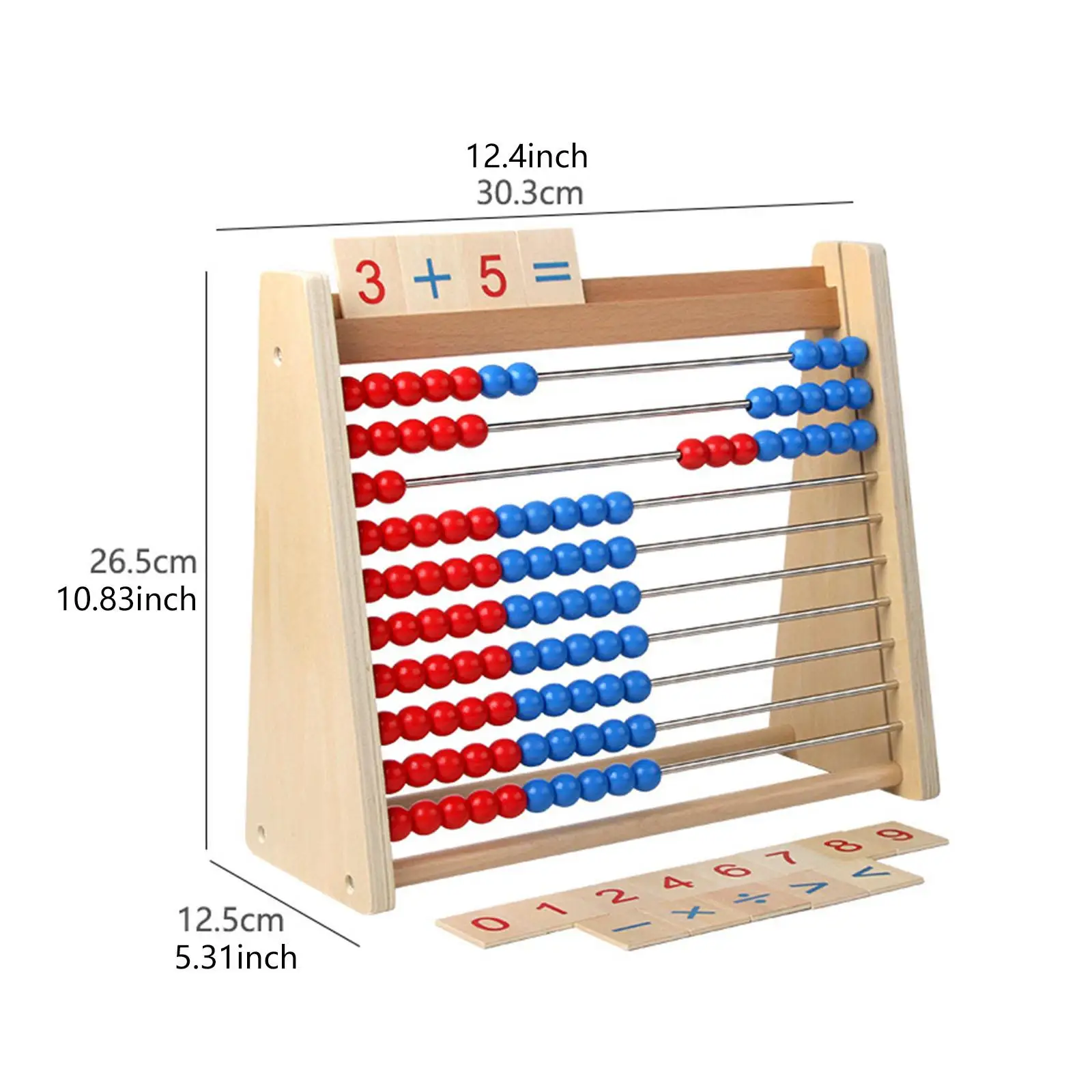 Juego de marcos de conteo educativo para niños, Ábaco de madera, juguete de diez marcos