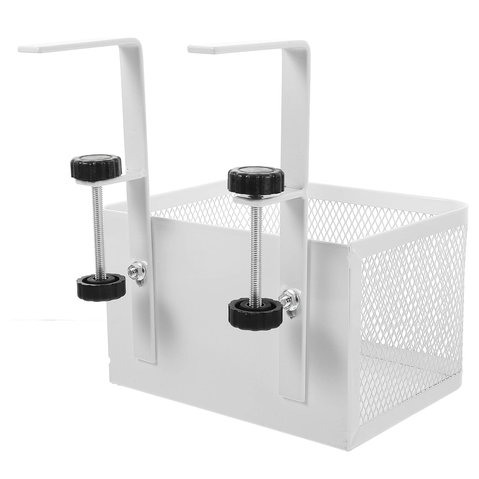 

Drawer Storage Box Charging Cables Rack Tray Clamp on Shelf for Desk Carbon Steel Cord Management under