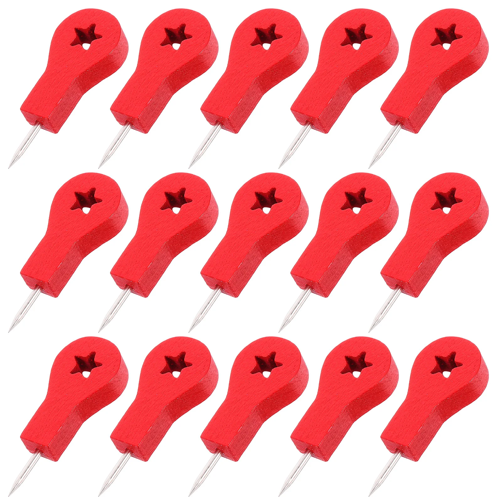 

50 Pcs Sand Table Wooden Arrow Pins Travel Bulletin Board Steel Aesthetic Thumb Tacks