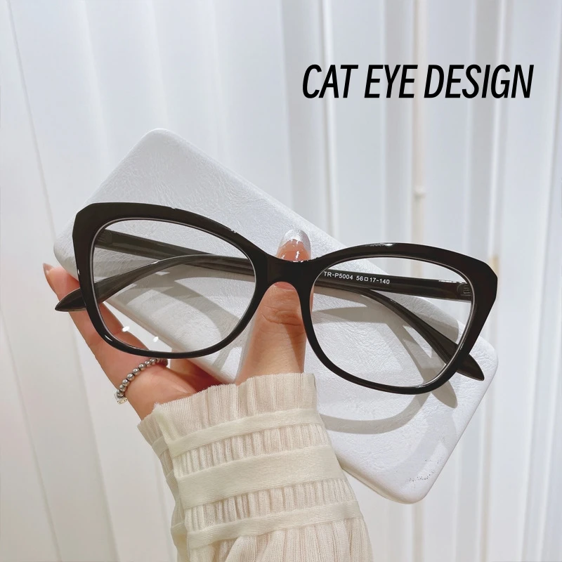 

Blue Light Blocking Cat Eye Plain Glass Women Brand Fashion Luxury Designer Optical Eyeglasses Frame Classic Computer Eyewear