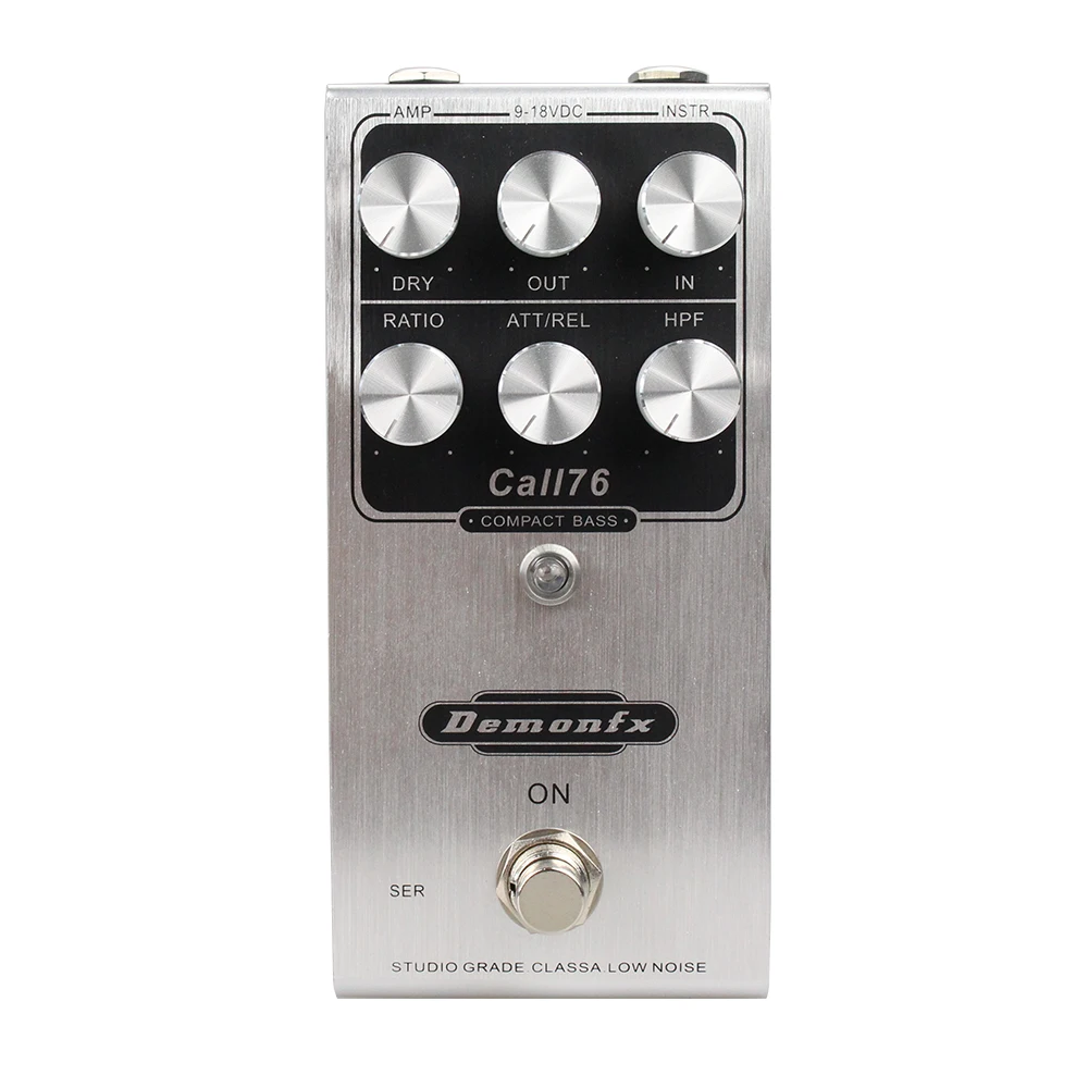 Demonfx Pedal de efecto de guitarra de alta calidad, Pedal de refuerzo de compresor de reverberación, distorsión Wah Overdrive