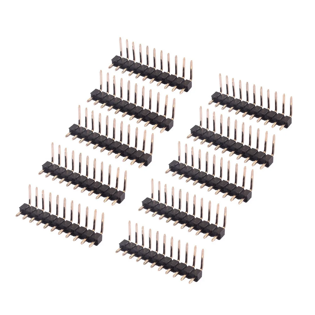 

10Pcs 11 Pin Single Row Straight Male Pin Header 2.54mm Pitch Connector for Electronics Prototype Interconnection and Electric