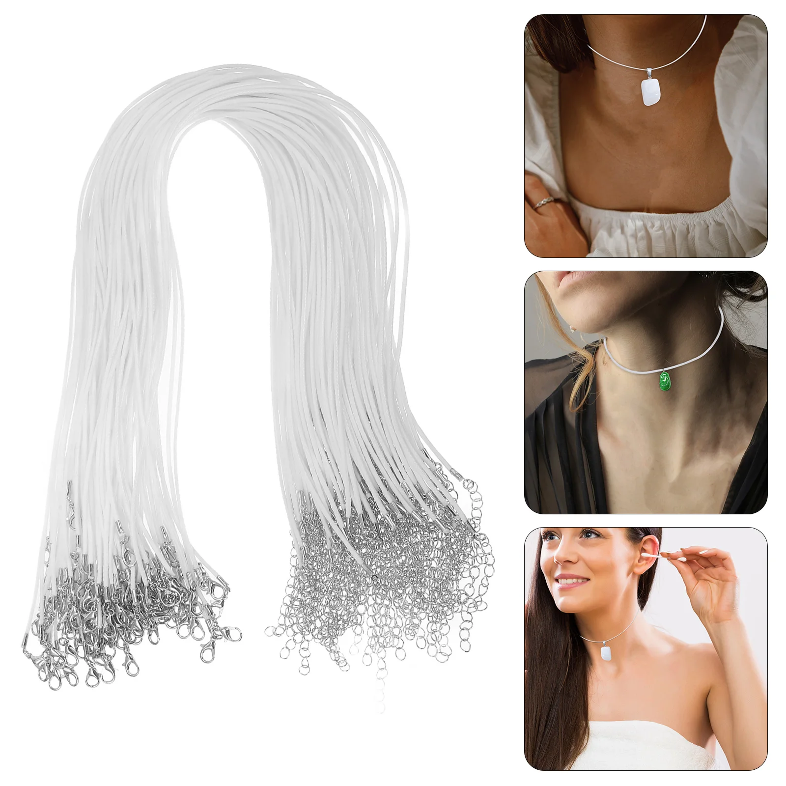 

100 Pcs String Rope Necklace Miss Cords Bulk Jewelry Making Supplies for Adults