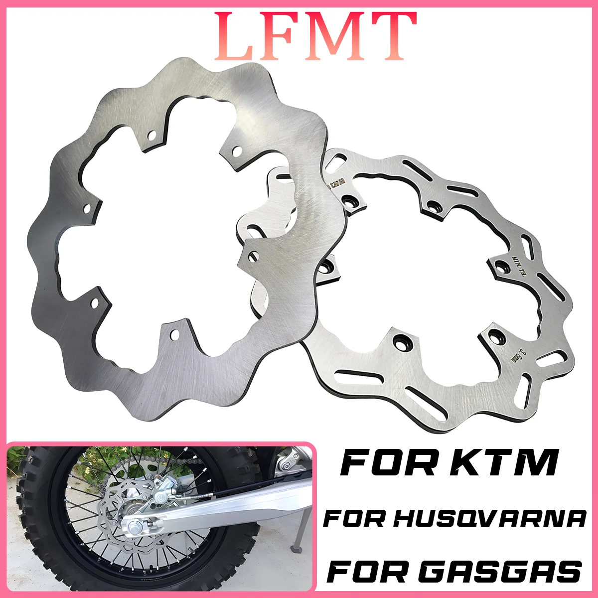 

Motorcycle Rear Brake Disc Rotor Set For KTM XC XCF XCW SX SXF EXC EXCF TPI Six Days Husqvarna 125 250 300 350 450 1994-2023