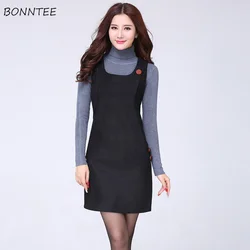 Dress Women Plaid Sleeveless A-Lined Above Knee O-Neck Pockets Elegant Streetwear Leisure Chic All-match Gentle Ins Soft Casual