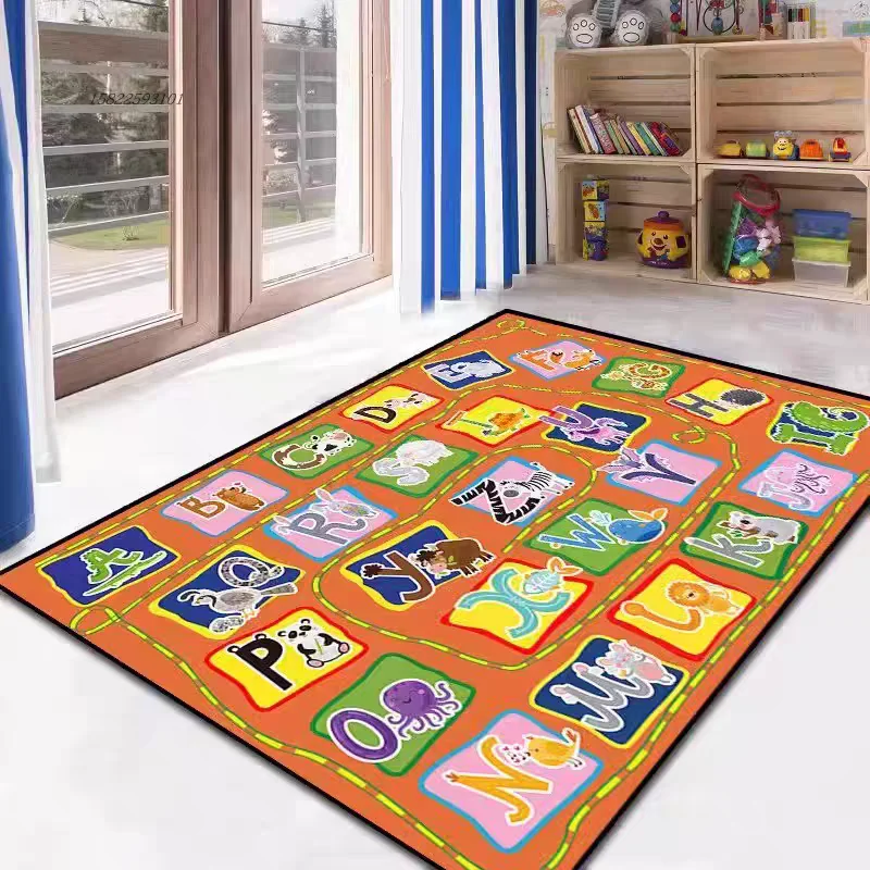 Baby Play Mat Doubel Sided Animals Kids Rug Educational Toys for Children Soft Floor Living Room Carpet Game Activity Gym