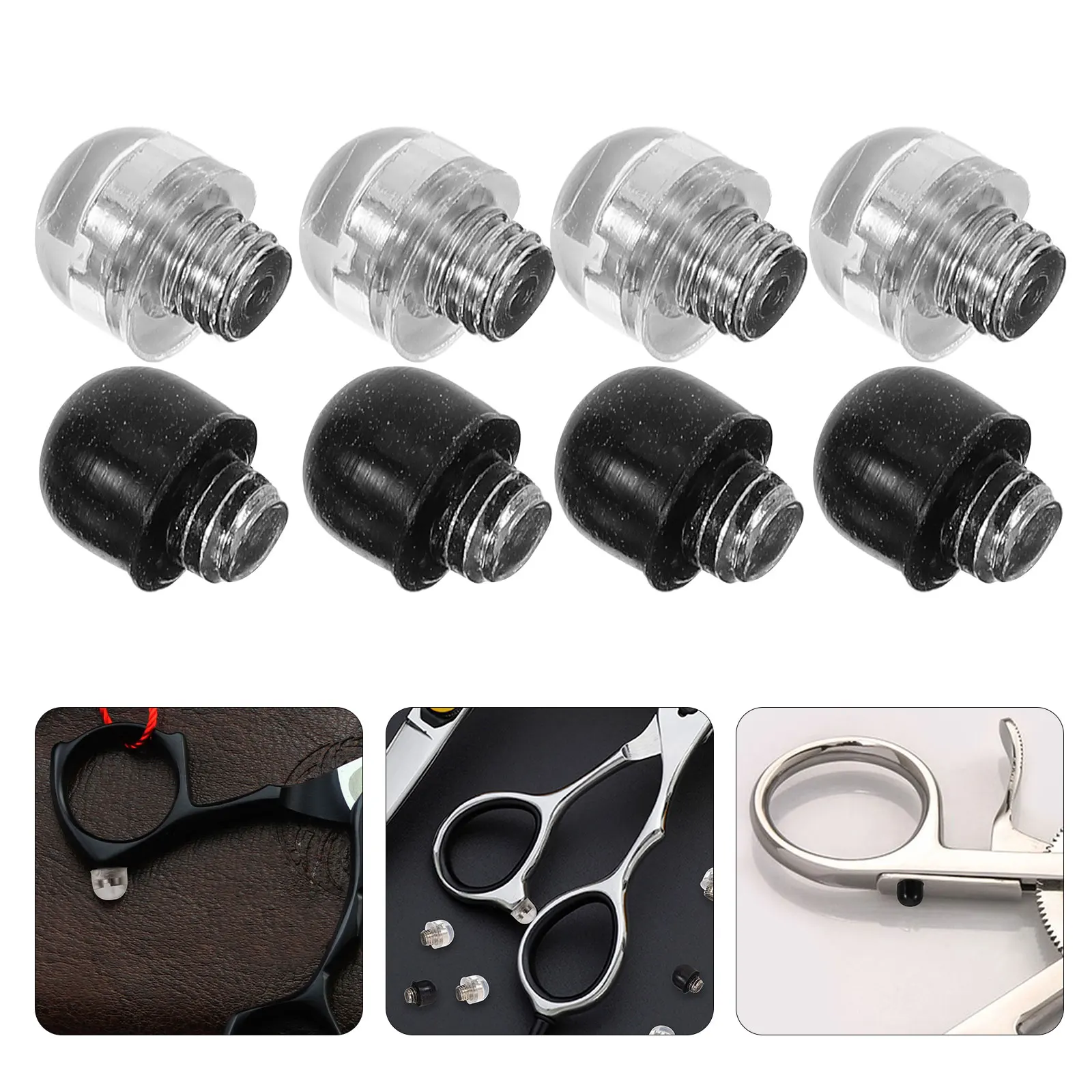 

12pcs Scissors Replacement Accessories Tiny Bumpers Quiet Salon Tools Pet Grooming Barber Muffler Noise Reducing