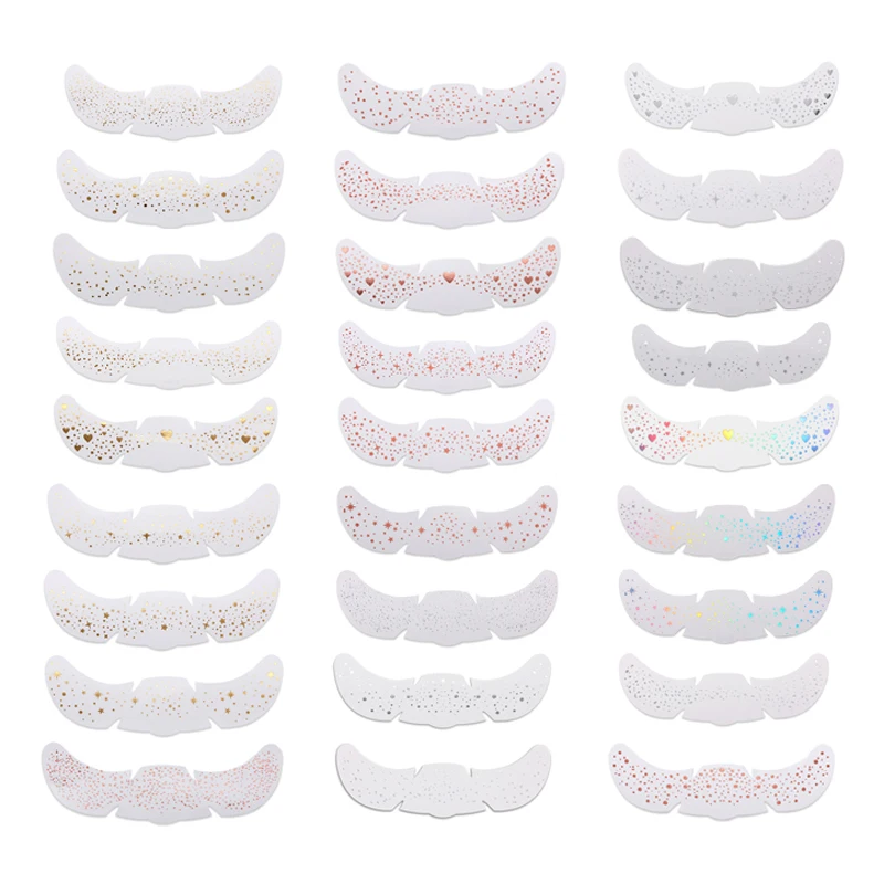

6pcs/set Golden/Silver Freckles Face Tattoo Stickers Glitter Skincare Sparkle Makeup Patch Stamping Laser Waterproof Sweatproof