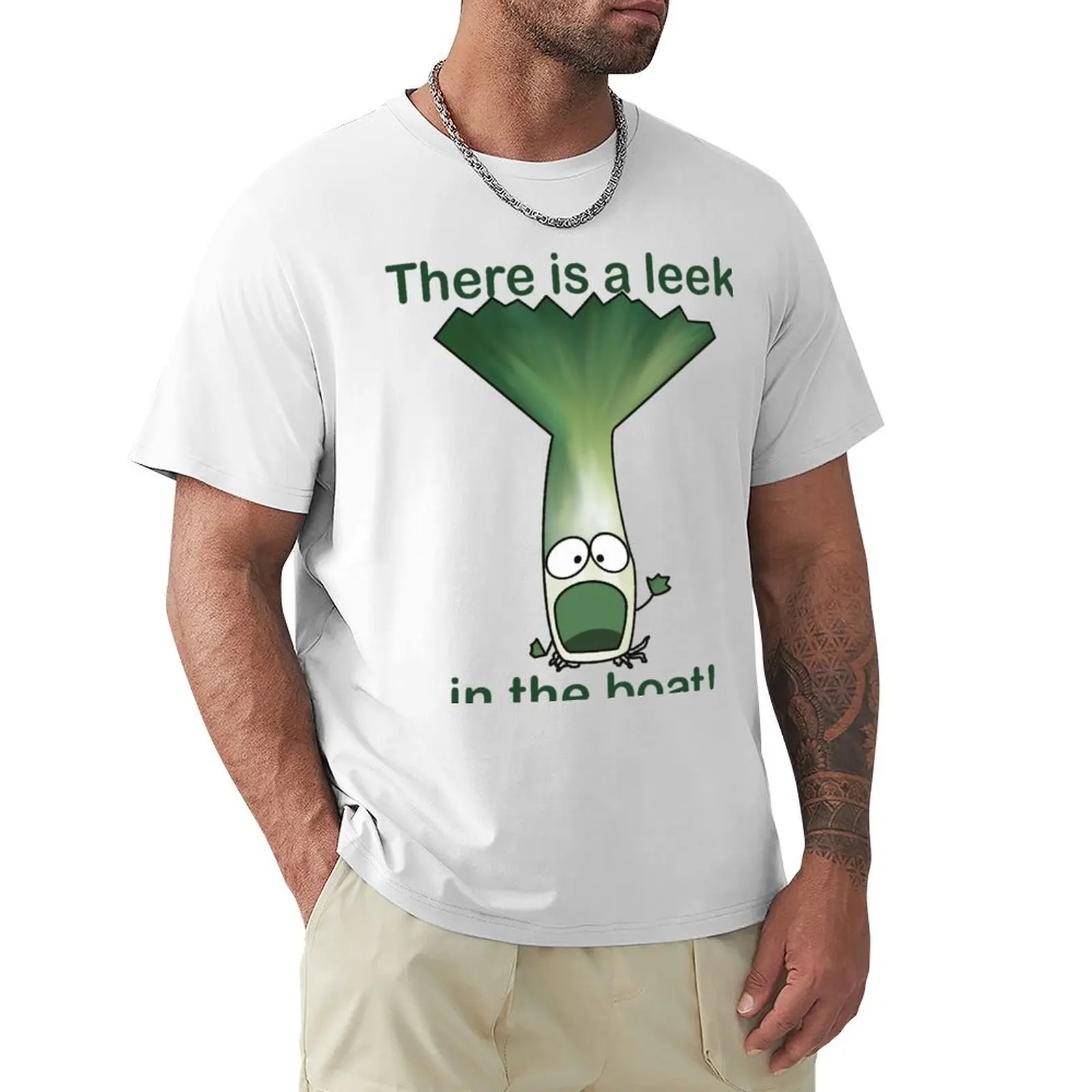 Cute leek T-Shirt customizeds oversizeds mens plain t shirts