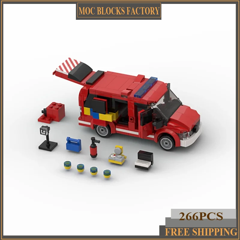 

Car Series Moc Building Blocks Belgian Fire Chief Vehicle Model Technology Brick Brand-name Vehicle DIY Toy For Child Gifts