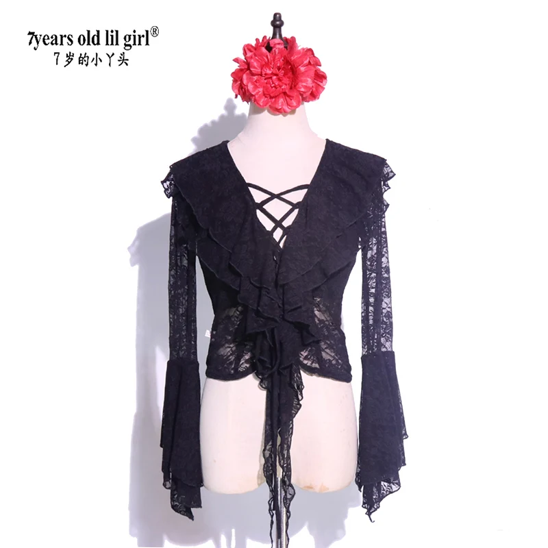 

Tap Dancewear Practice Wear Salsa Dance Outfit Stage costume Lace Top