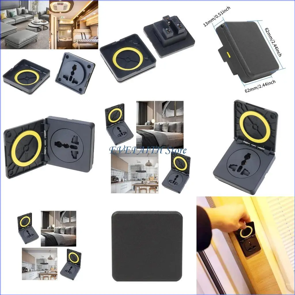 

124B 10A RV 250 В закрытая блокируемая панель электрического розетки на открытом воздухе для трейлера RV