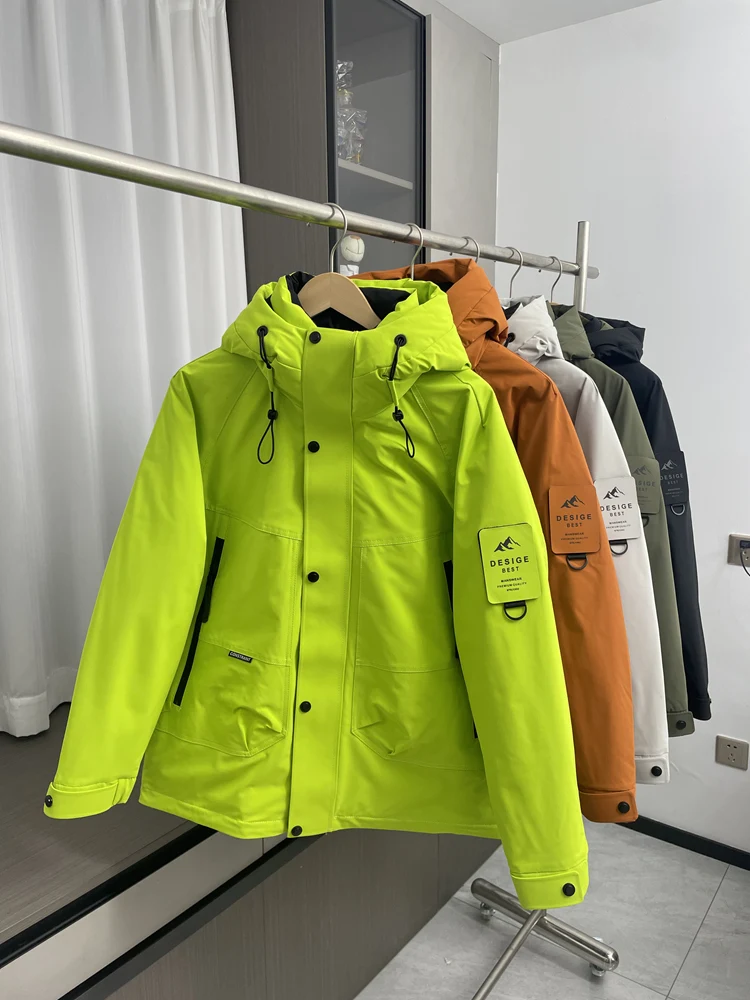 

Youth Men's down Jaet Filled Du Feather Windproof Waterproof Outdoor Sports Winter Coat Hooded Regular Length Color