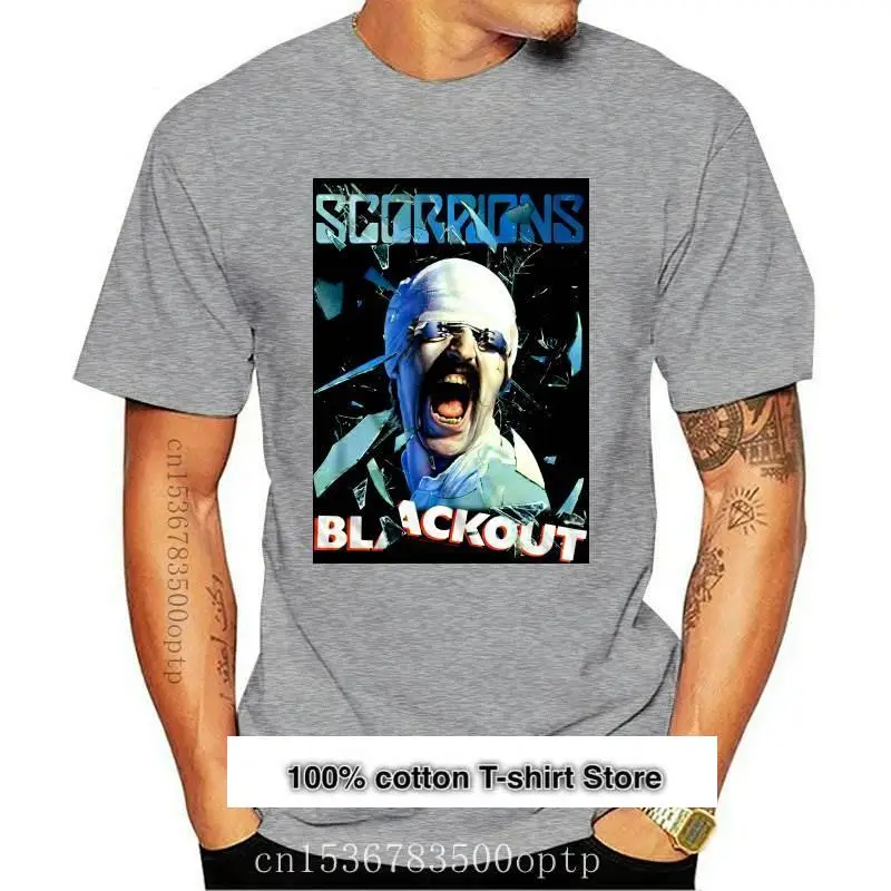 Camiseta negra de algodón para hombre, camisa de diseño de Scorpions Blackout Album Tour, S, M, L, 234Xl, 1A917