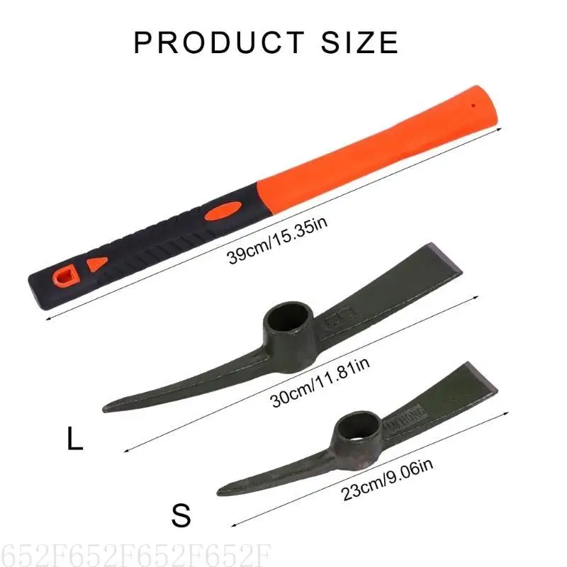 Poignée en Fiber de mattock de jardin polyvalente, pour creuser des tâches de pavage, plantation de Camping, aménagement paysager, élimination efficace du sol