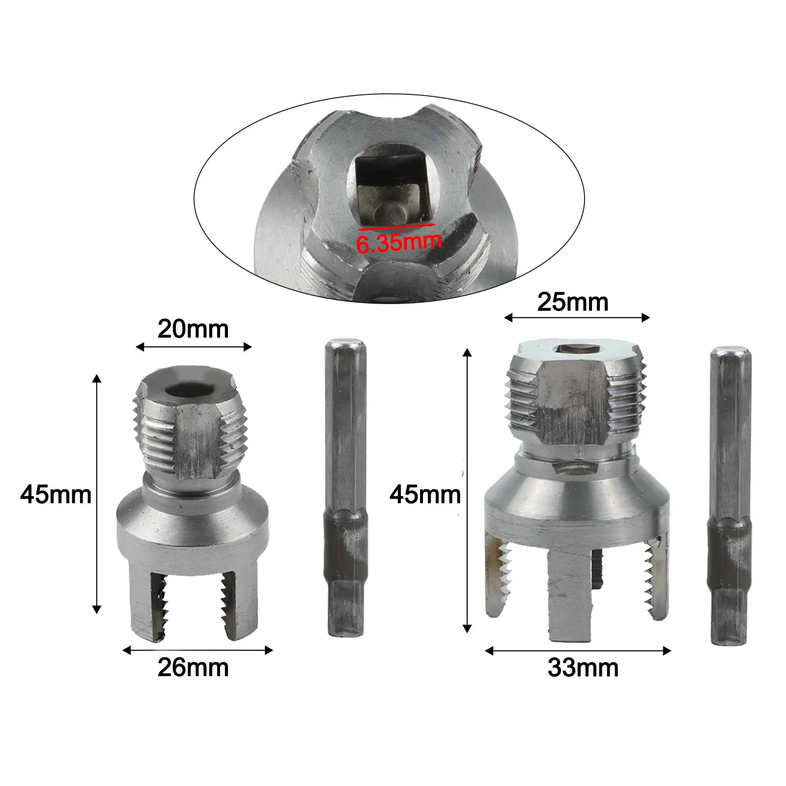 1 Set 20MM+25MM Tapping Tool Internal Thread External Thread Integrated Die Water Pipe Tapping Tool Pipe Threader Kit