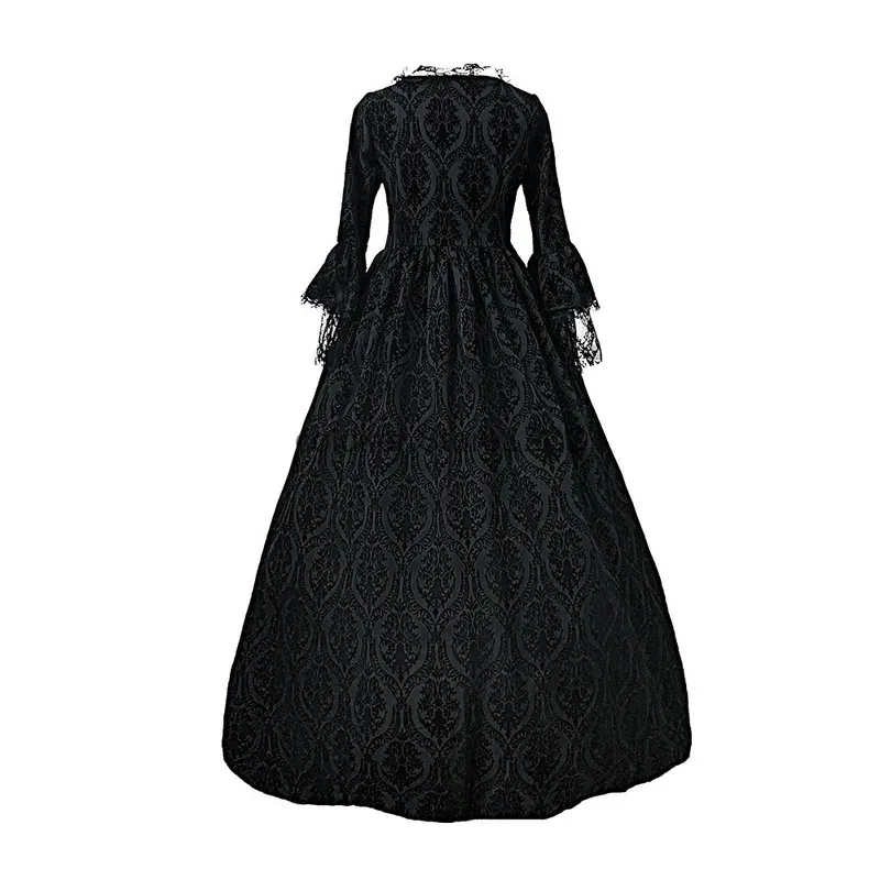 

asdh8@Halloween Costume Elegant Victorian Gothic Medieval dress Set for Women Carnival Maxi Floral Female Fairy Long