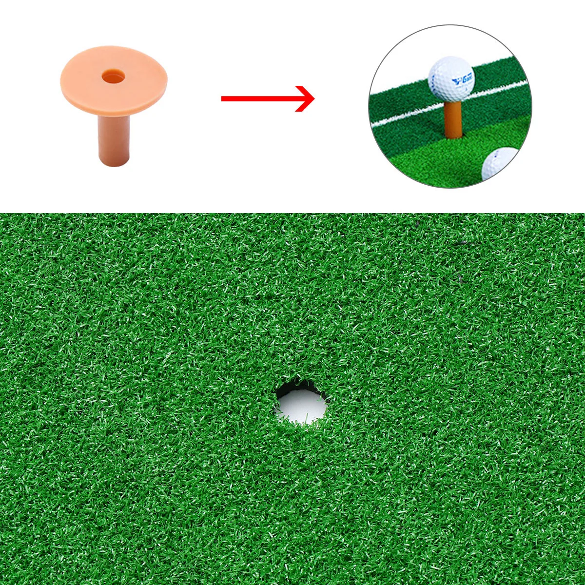 

Golf Practice Mat Artificial Turf Swing Pad Portable Durable Realistic Grass Surface for Indoor Outdoor Home Use