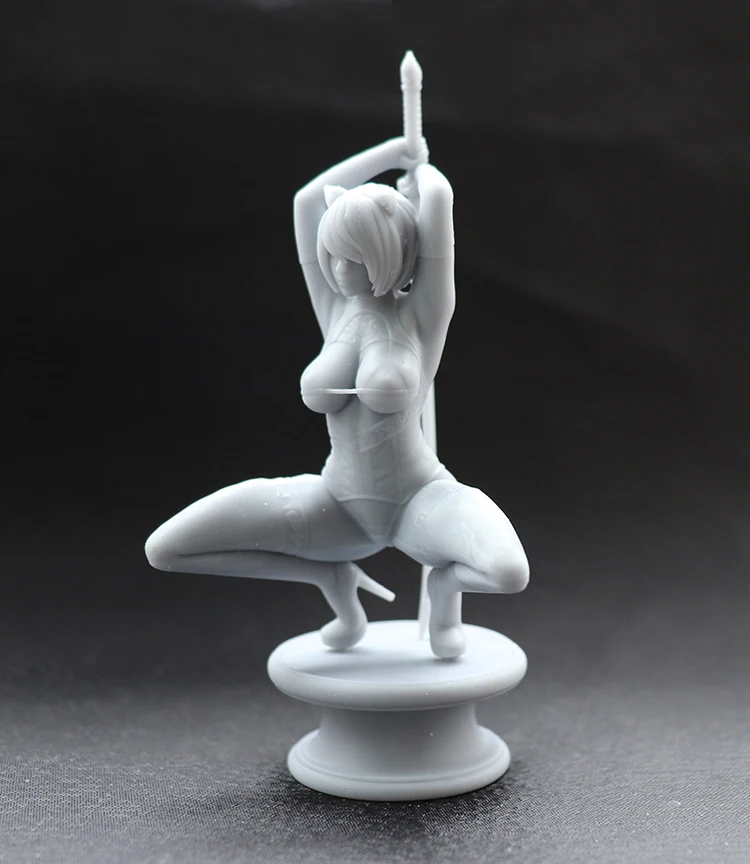 女性のためのレジン彫刻モデルセットウォリアー,1/18,60mm,塗装なし,カラーRW-566