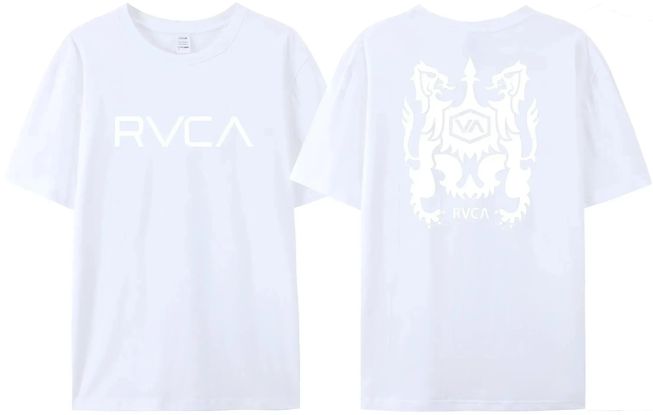 RVCA T Shirt Men Women Black Tee Summer Cotton Tshirt Oversized Short Sleeve Fashion Design Brand T-shirt Top Streetwear Clothes