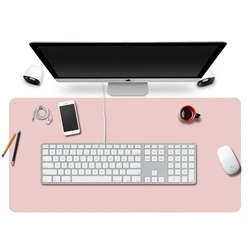 1pc Large Size 600*300mm Office Desk Protector Mat PU Leather Waterproof Mouse Pad Desktop Keyboard Desk Pad Gaming Mousepad