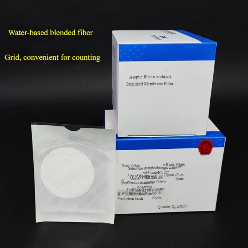 

200/400 pieces/box sterile microporous filter membrane single piece independently packaged water system MCE 47mm 0.45um0.22um