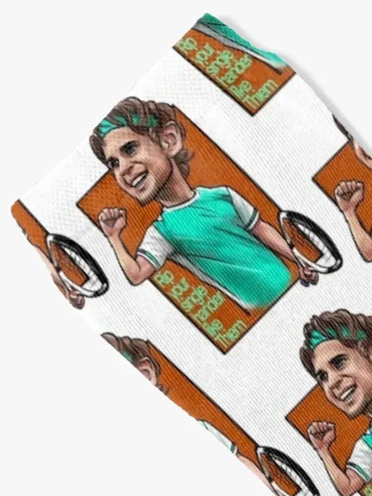 Caricature of the Stars - Tennis Pro - Dominic Thiem Socks Men's japanese fashion gym Boy Socks Women's