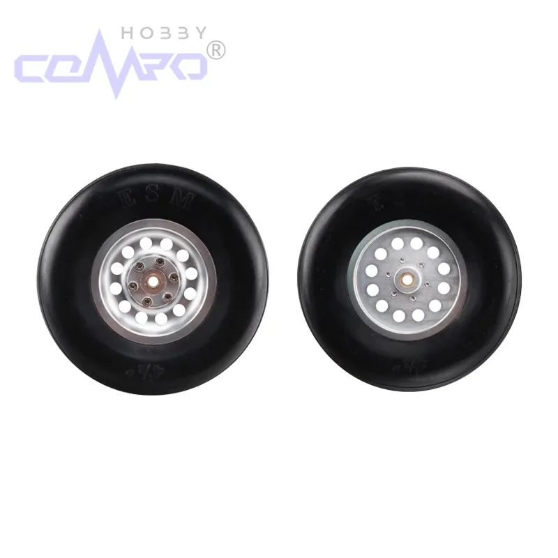 1 Pc moyeu en aluminium roue en caoutchouc roues de train d'atterrissage pneus pour aile fixe RC avion modèle avion accessoires de remplacement