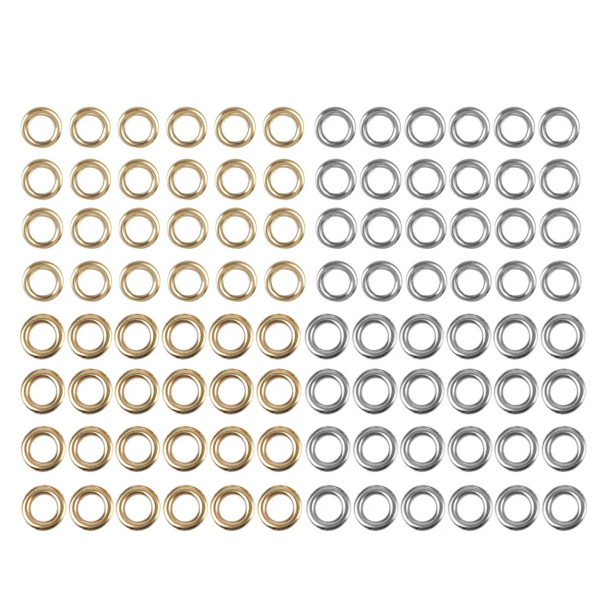 

100 Sets Grommets Kit Copper Material Easy Install Tools for Shoes Clothing DIY Canvas Tarps Tents Metal Eyelets Punching