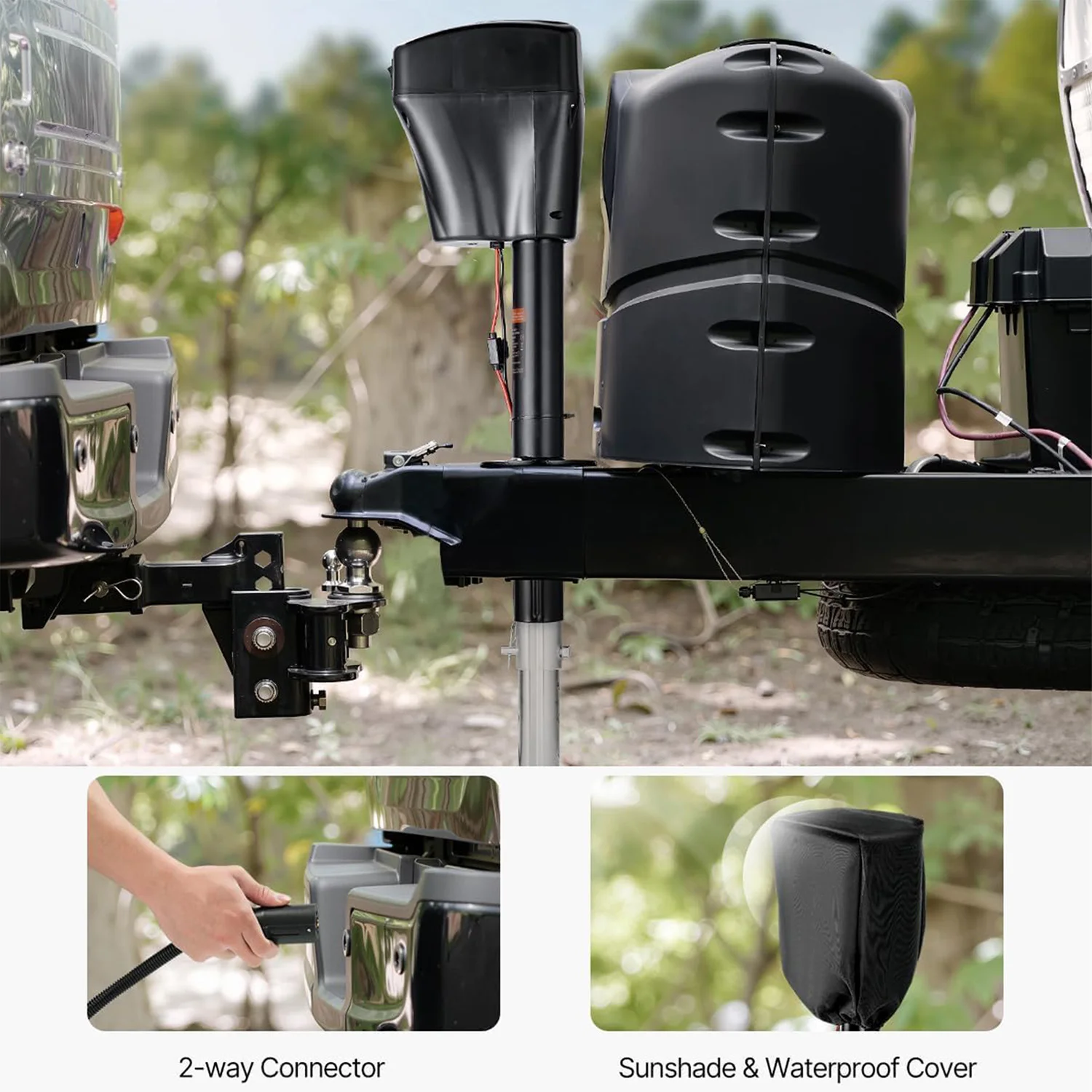 5000Lbs Electric Trailer Jack,Electric Tongue Jack with Waterproof Cover for Lifting RV Trailer, Horse, Utility, Yacht