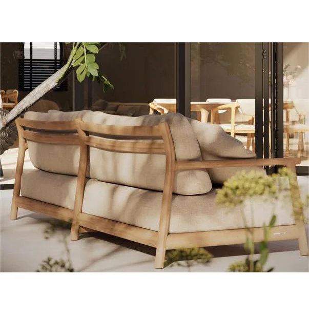 

Deep sitting villa courtyard garden leisure luxury wooden outdoor furniture modern outdoor teak sofa set