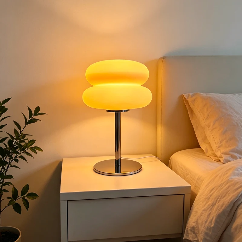 Macaron LED Table Lamp Mushrooms Desk Lamp Living Room Atmosphere Lamps Eye Protection Night Light Girl Bedroom Bedside Decor