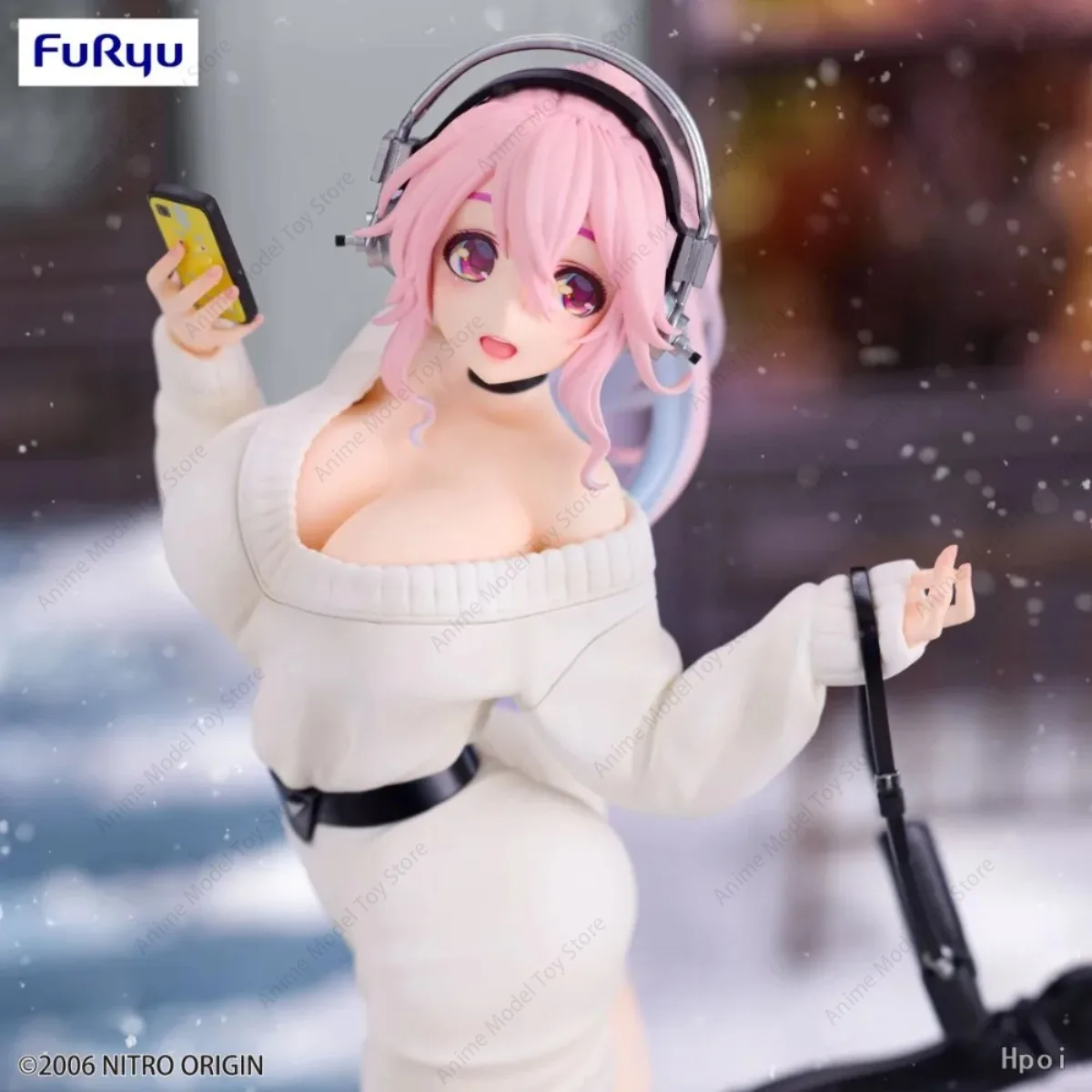 Original FuRyu in Stock Genuine Figures Super Sonico Trio-Try-iT Figure Winter Memory Ver Anime Model Kits Action Toys Gifts view 3