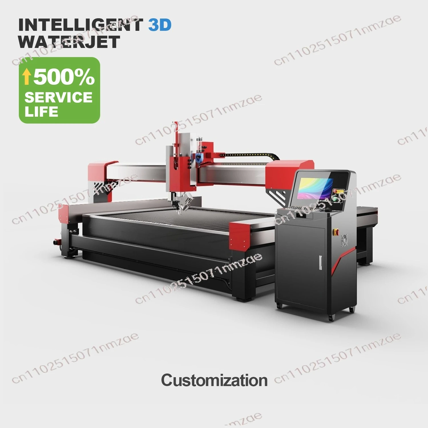 New CNC 3D 5-Axis Waterjet Cutter Multifunctional for Metal Stone Glass Rubber Foam