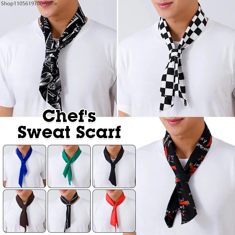 1 Pcs Women Men Chef Neck Tie Neckerchief  Home Kitchen Restaurant Hotel Waiter Sweat Towel Kitchen Sushi Shop Chef Costume 2026