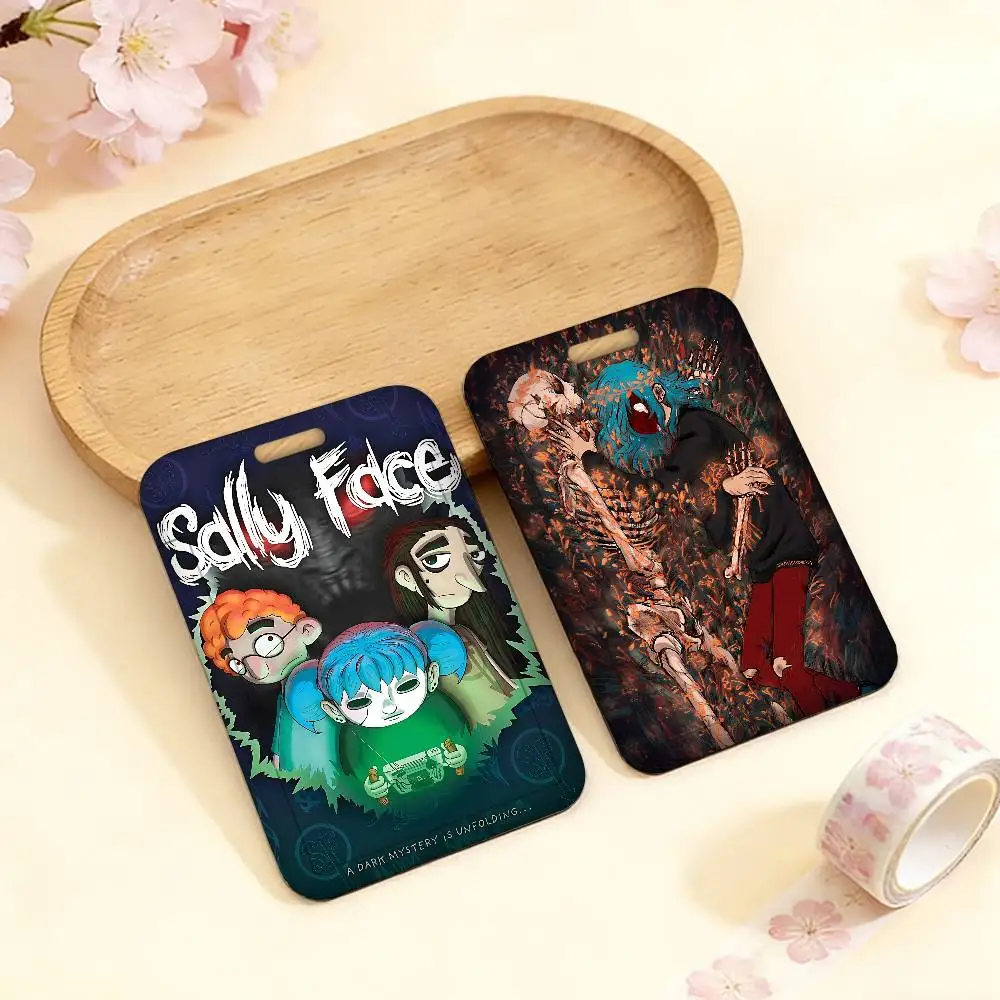 

Чехол для проездного, банковской, рабочей карты Sally Face Art, пластиковый держатель для удостоверений личности, бейджей, именных бирок, защитный чехол для медсестер