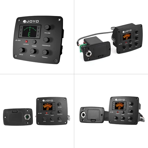 Imagen 2 del producto JOYO JE-305 guitarra acústica pastilla piezoeléctrica EQ ecualizador sintonizador sistema preamplificador 4 bandas con pantalla LCD