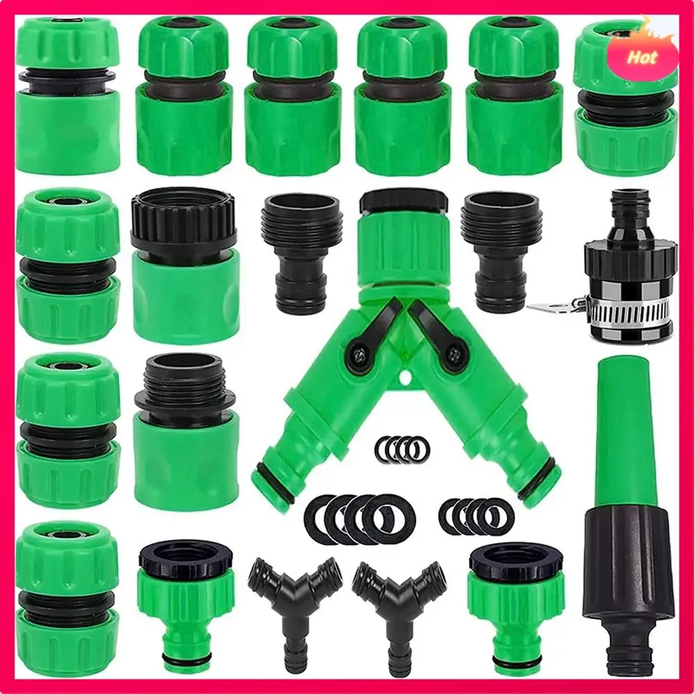 Ensemble de raccords de tuyau d'arrosage, adaptateur de raccord de tuyau rétractable, connexion rapide pour jardin extérieur, réparation de raccord de tuyau de jardin