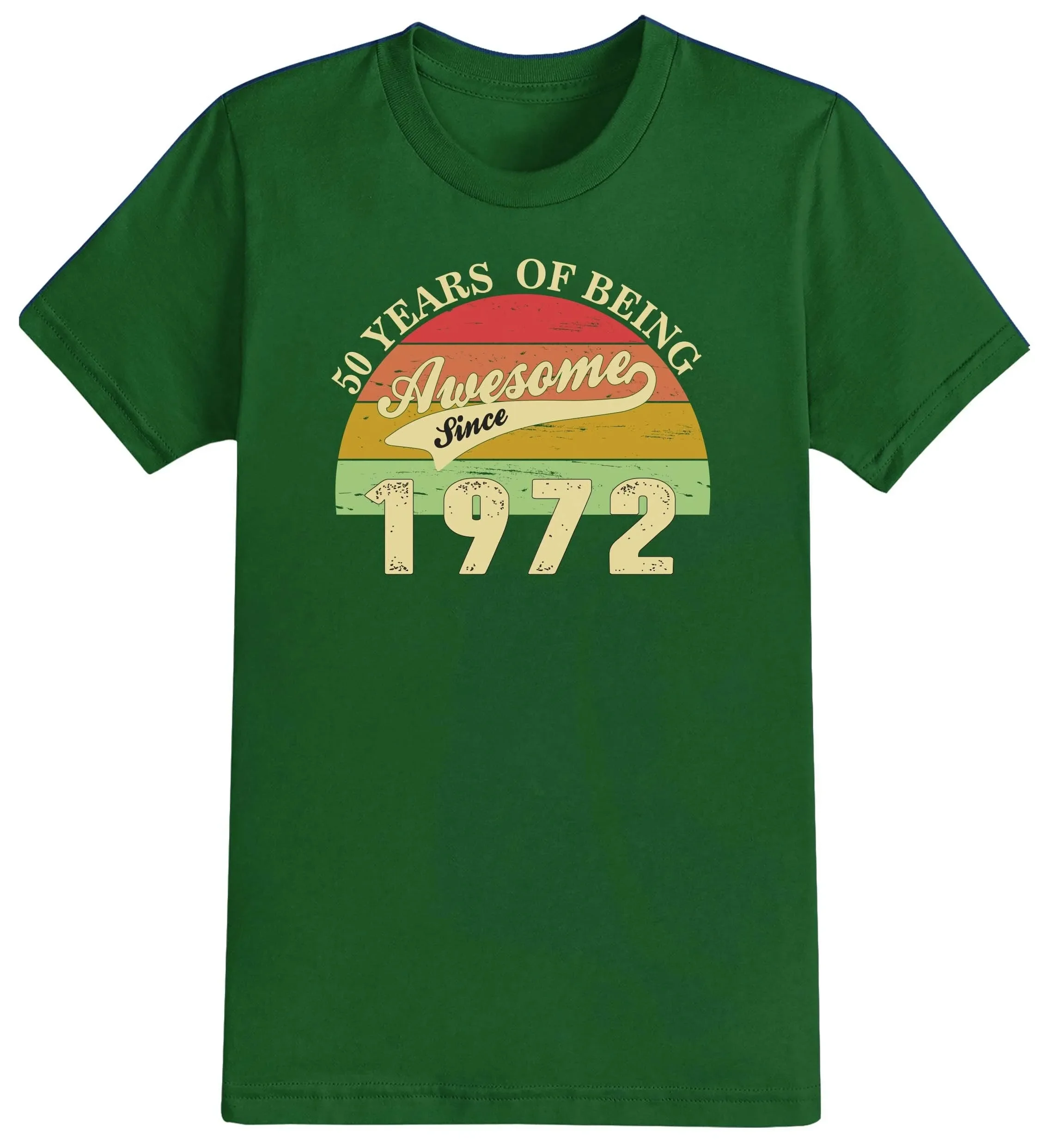 50th Birthday Retro Sunset Being Awesome Fifty s Year 2023 T Shirt Funny Present 50 Years Old