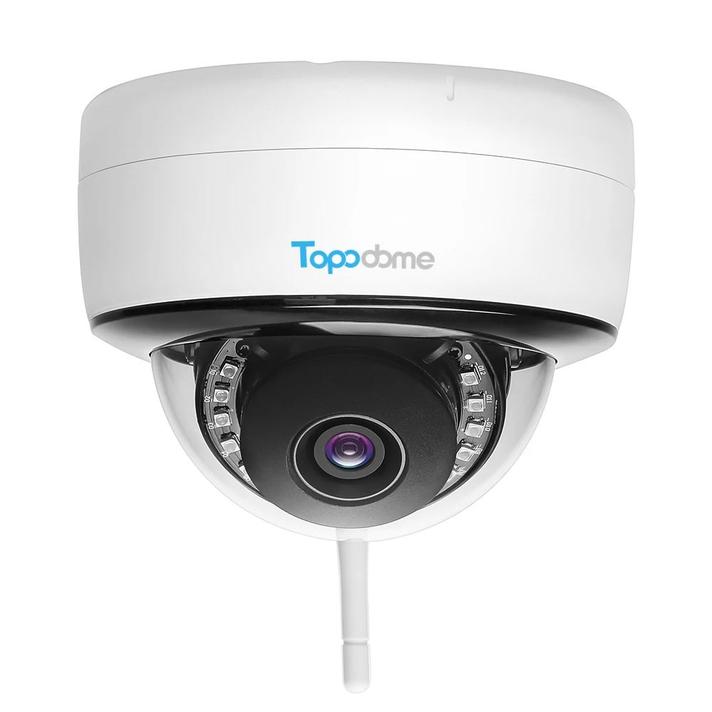 Topodome 5MP/8MP WIFI SD Card SIM 3G/4G Voice Monitoring Sony CMOS Metal Shell Infrared Waterproof Security CCVT Dome IP Camera