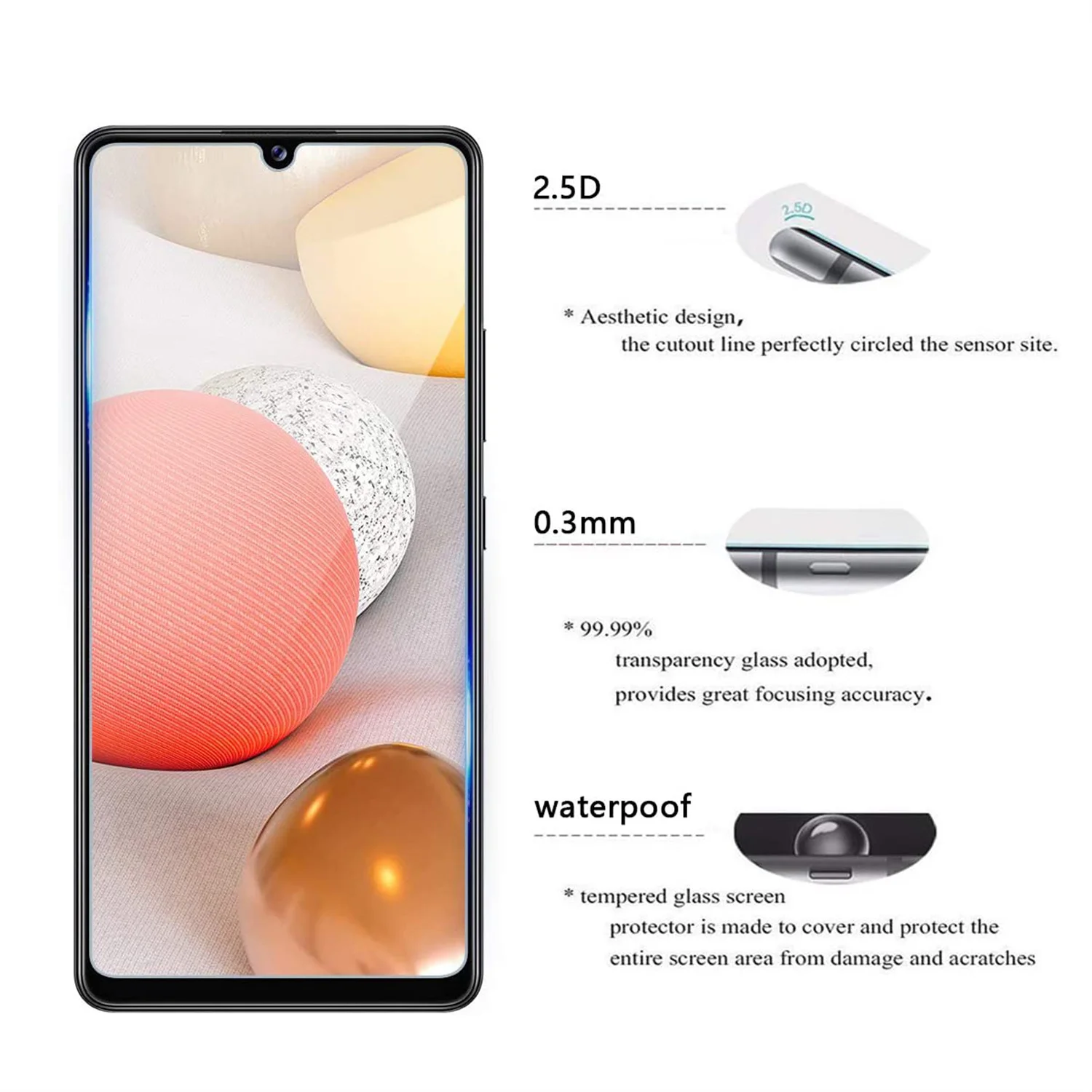 

For Samsung Galaxy A05/A05S 5G HD Tempered Glass Film