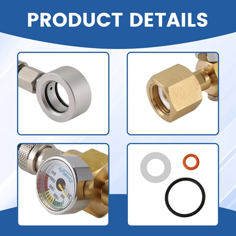 Soda Water CO2 Refill Adapter For Sodastream Quick Connect Cylinder DIN477 / W21.8-14 /CO2 Tank Valve