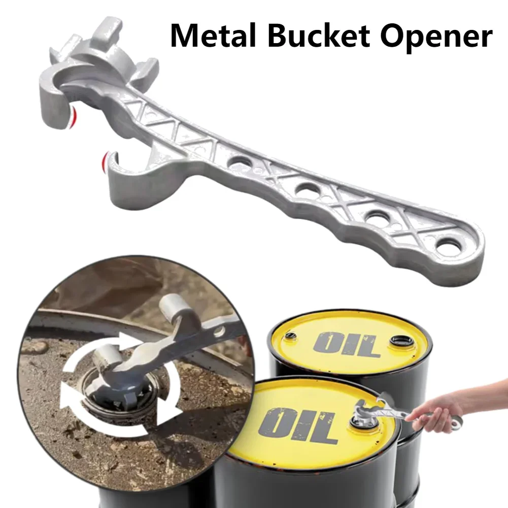 Metal Bucket Opener Pail Paint Barrel Lid Can Opener Aluminum Gallon Bucket Opener Multifunction Bucket Lid Wrench for Home