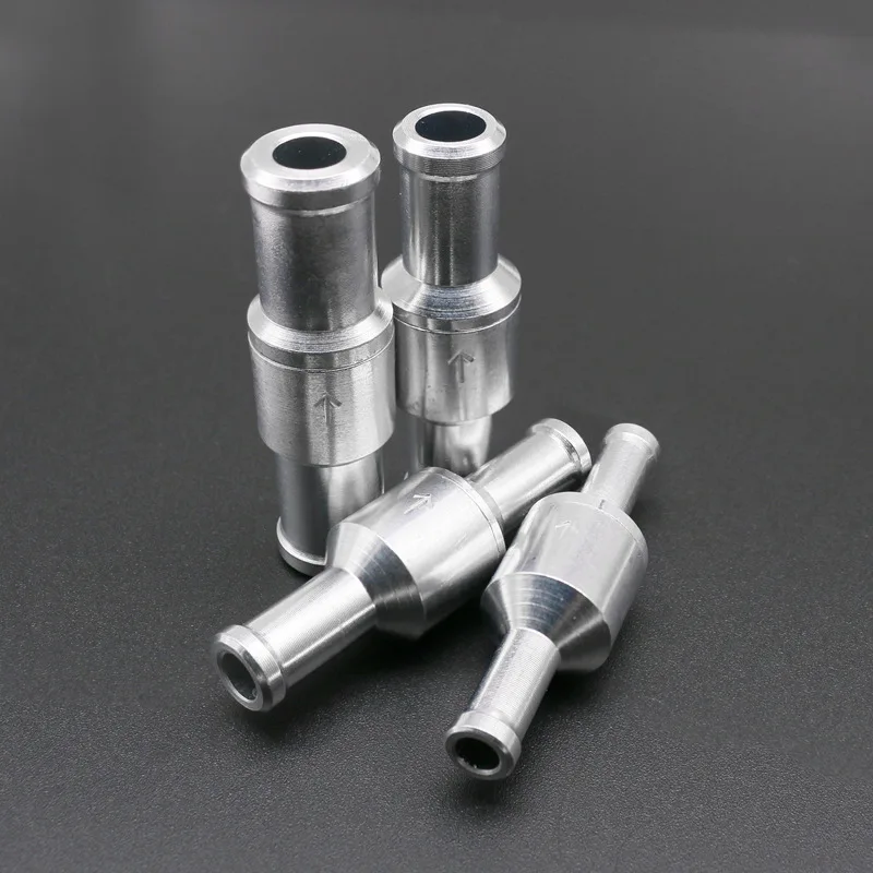 6-12mm Inline Aluminium One-Way Check Valve Non-Return for Fuel Petrol Diesel Water Gas Air And Vacuum Systems