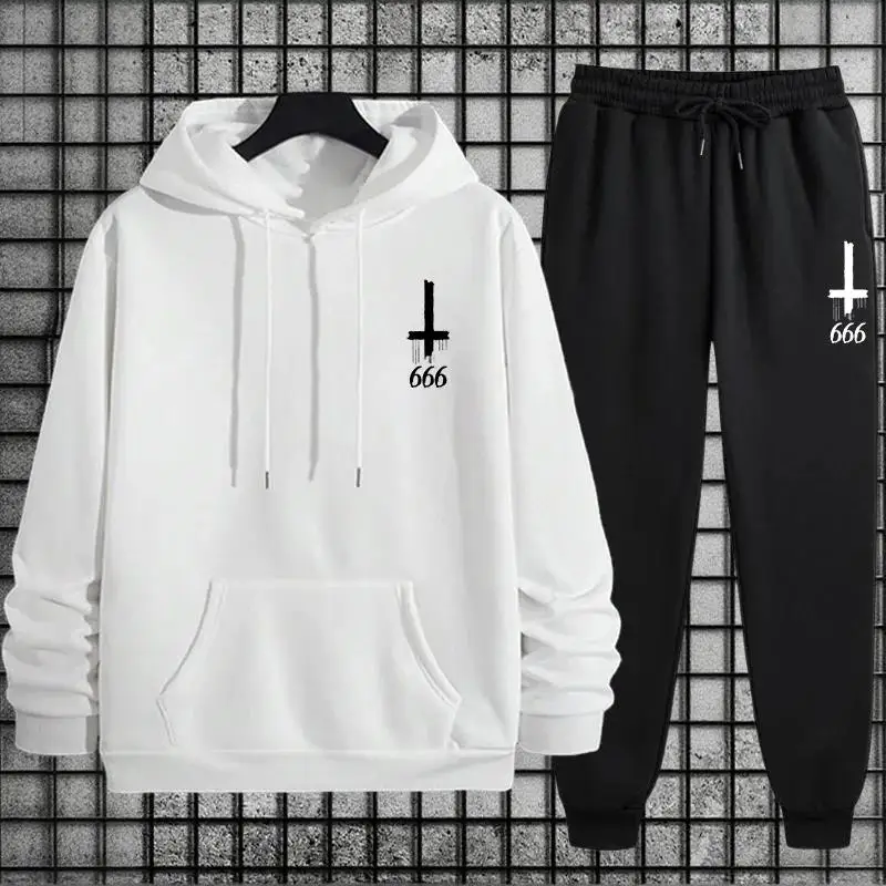 2025 جديد وصول ملابس رياضية رجالية مقنعين البلوز و بنطال رياضي خريف شتاء يوميا ملابس رياضية غير رسمية بدلة عدو موضة الزي