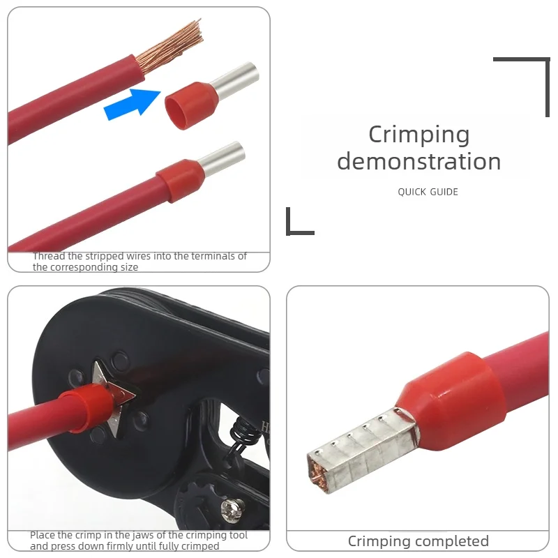 HSC8 6-4A Upgraded Tube Terminal Crimping Pliers Export Grade for VE Pin Terminal Industrial Electrical Wire Harness